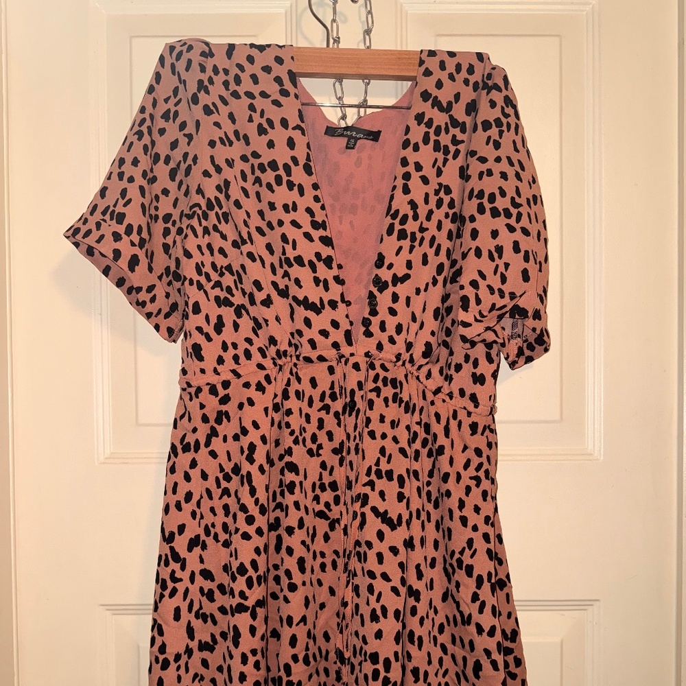 Animal print swing dress